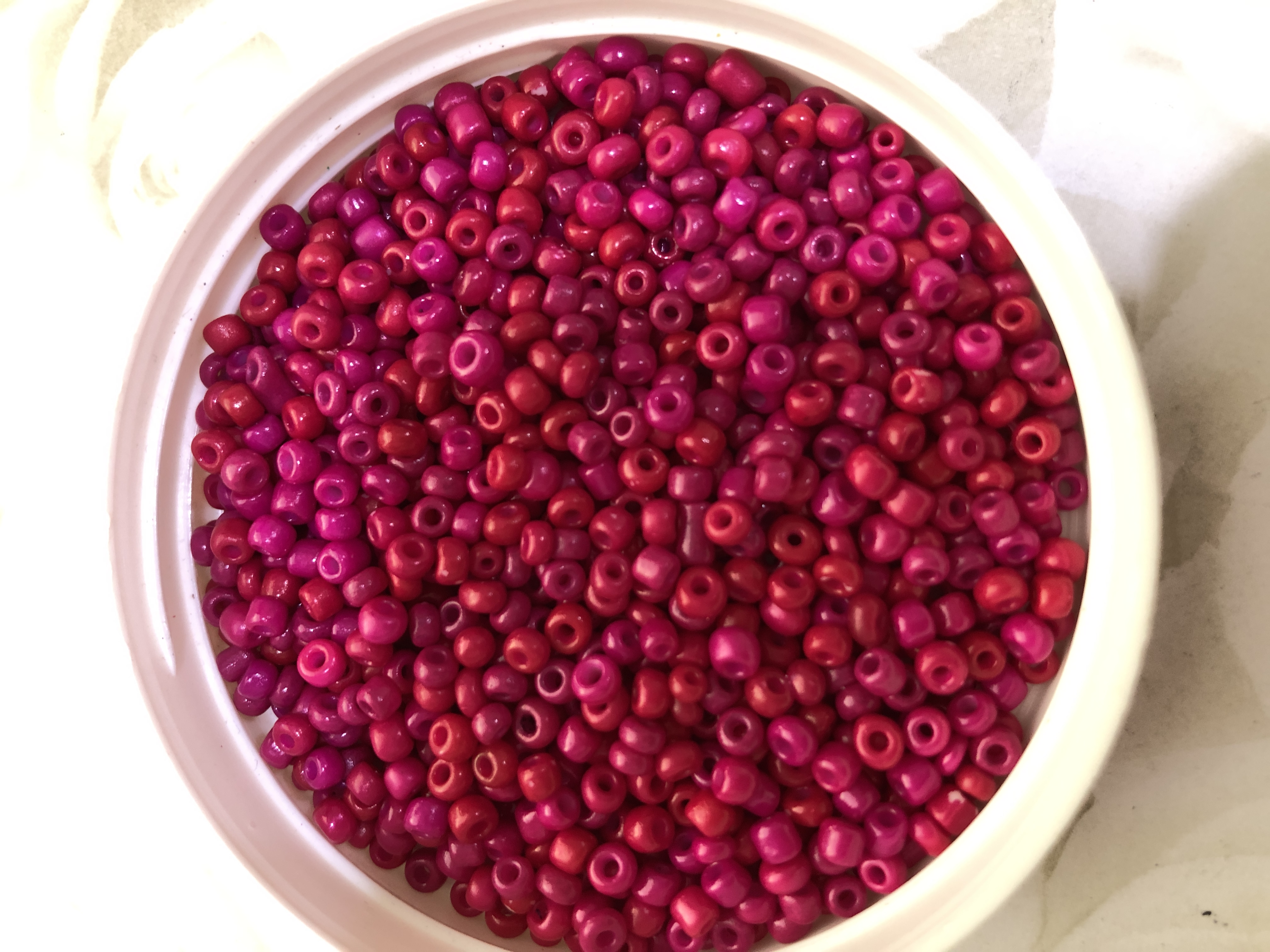 Bright Pink 8/0 Seed Beads