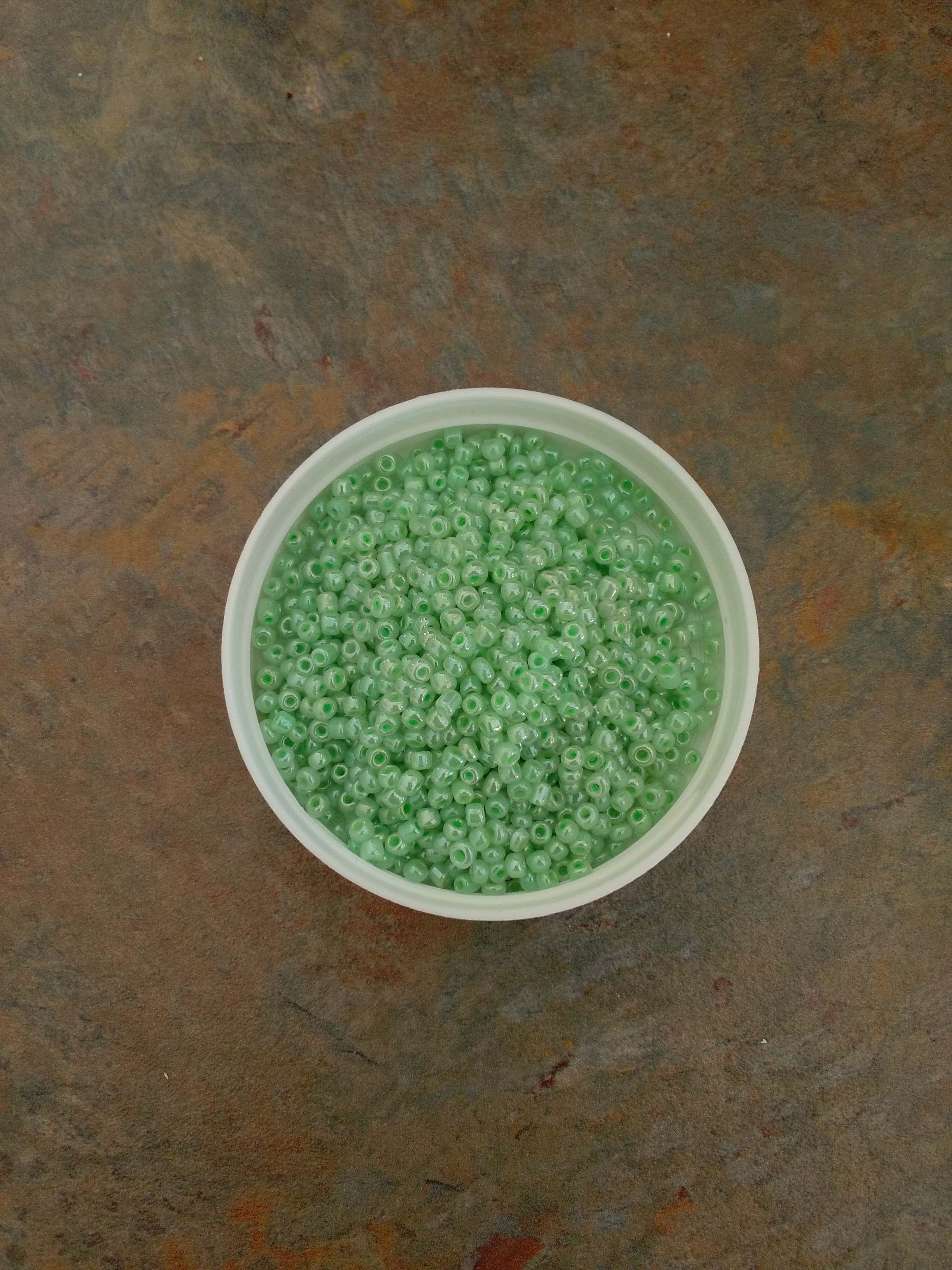 Pale Green Pearlized 8/0 Seed Beads