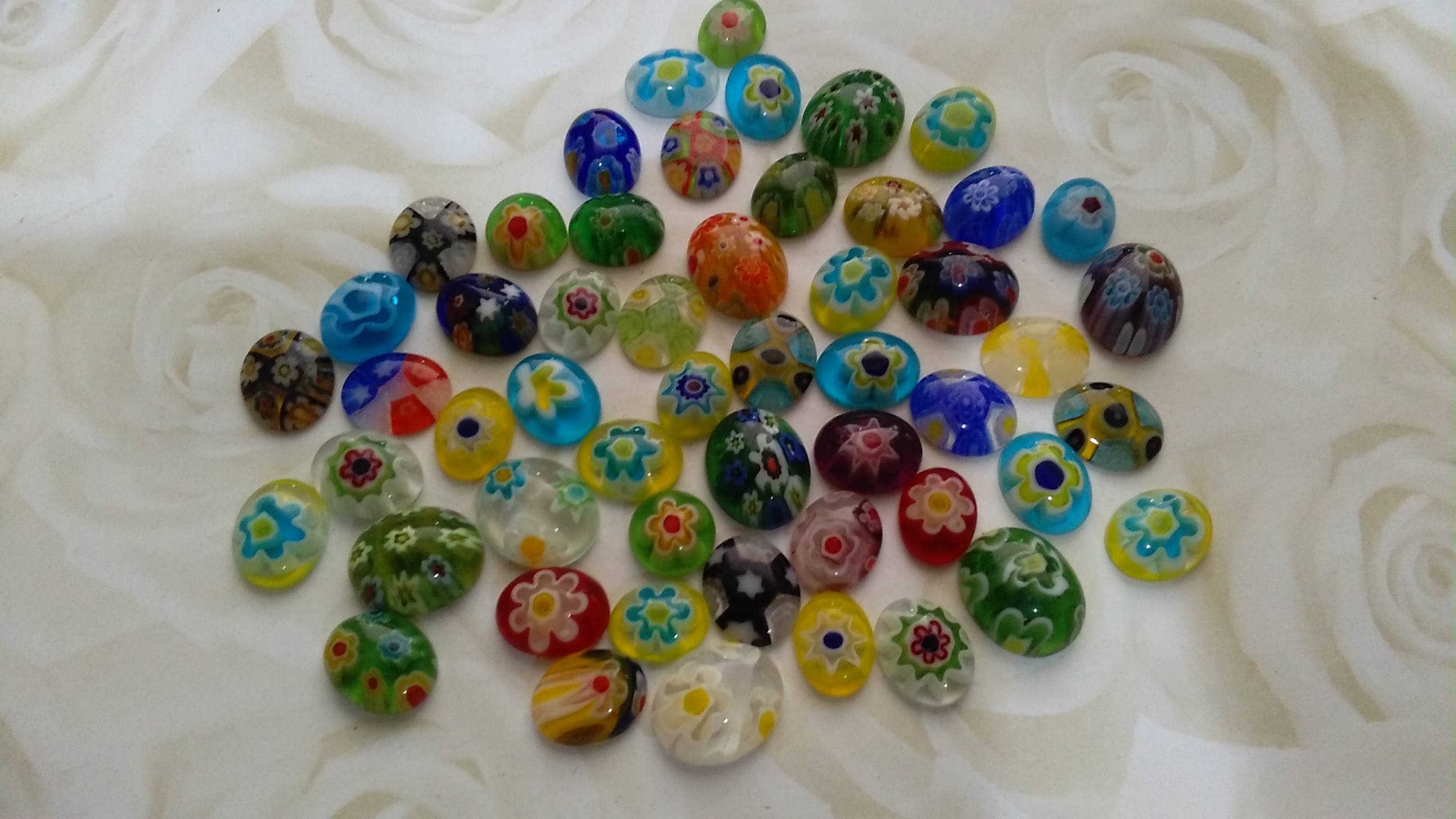 Millefiori Oval Assorted Sizes Cabochons