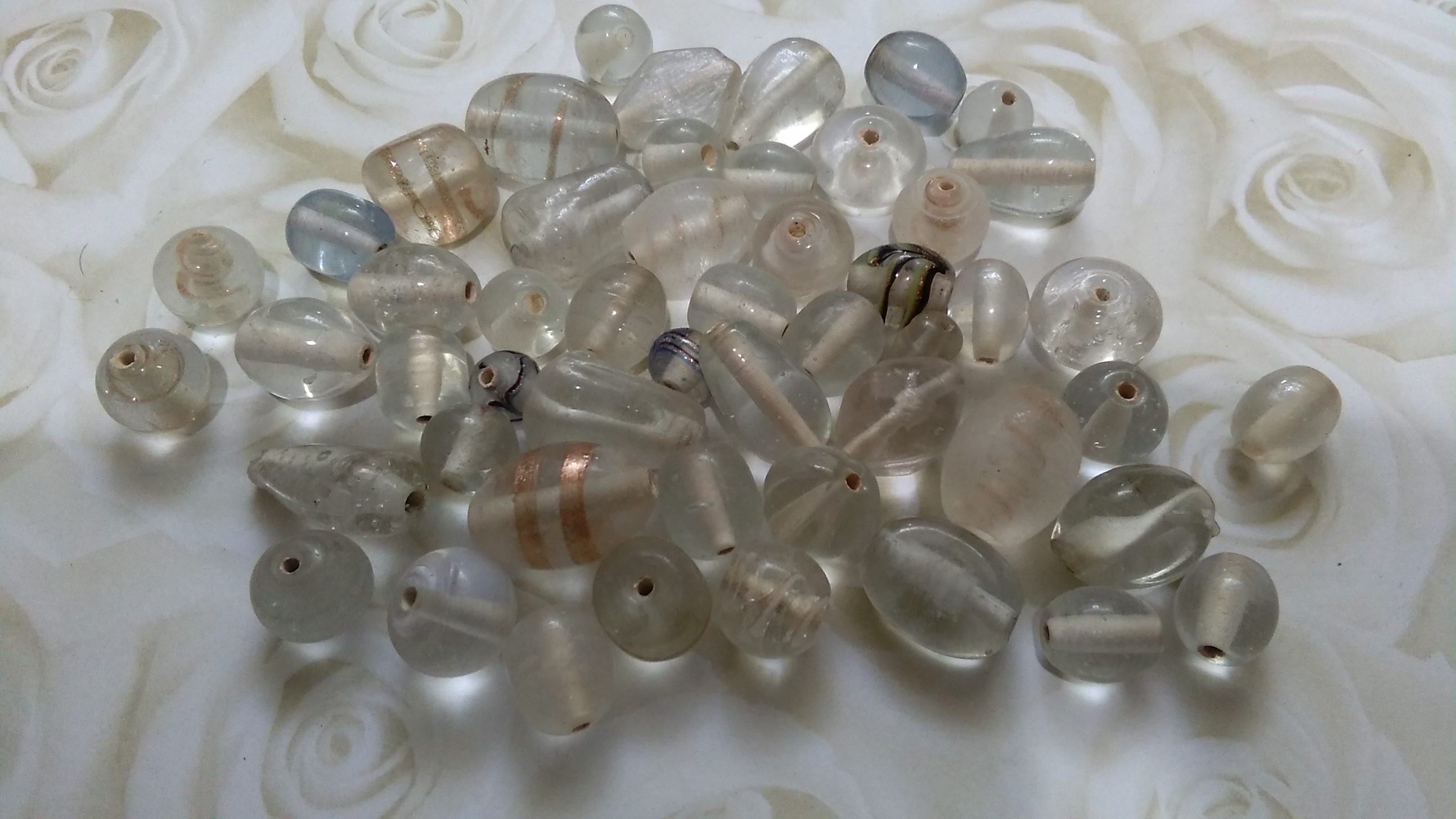 Clear Indian Bead Mix 100g