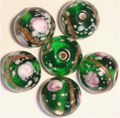 Emerald Mosaic 12mm Beads