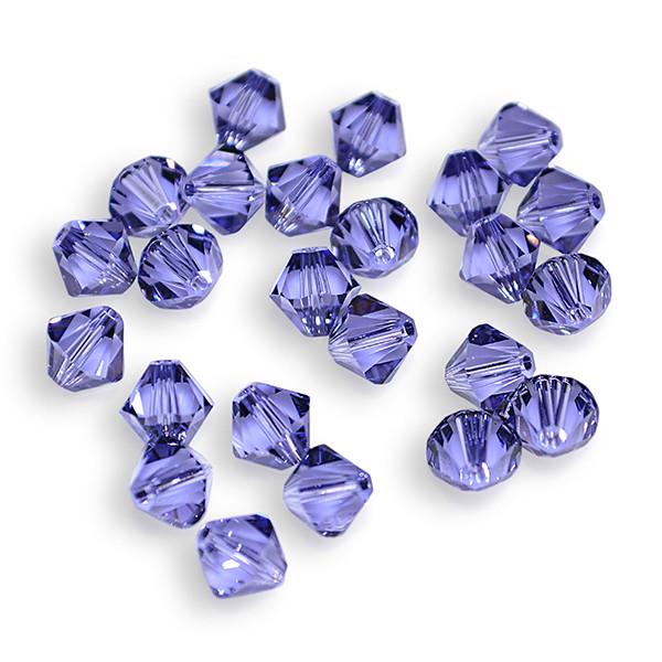 Swarovski Crystal Tanzanite 6mm Bicone