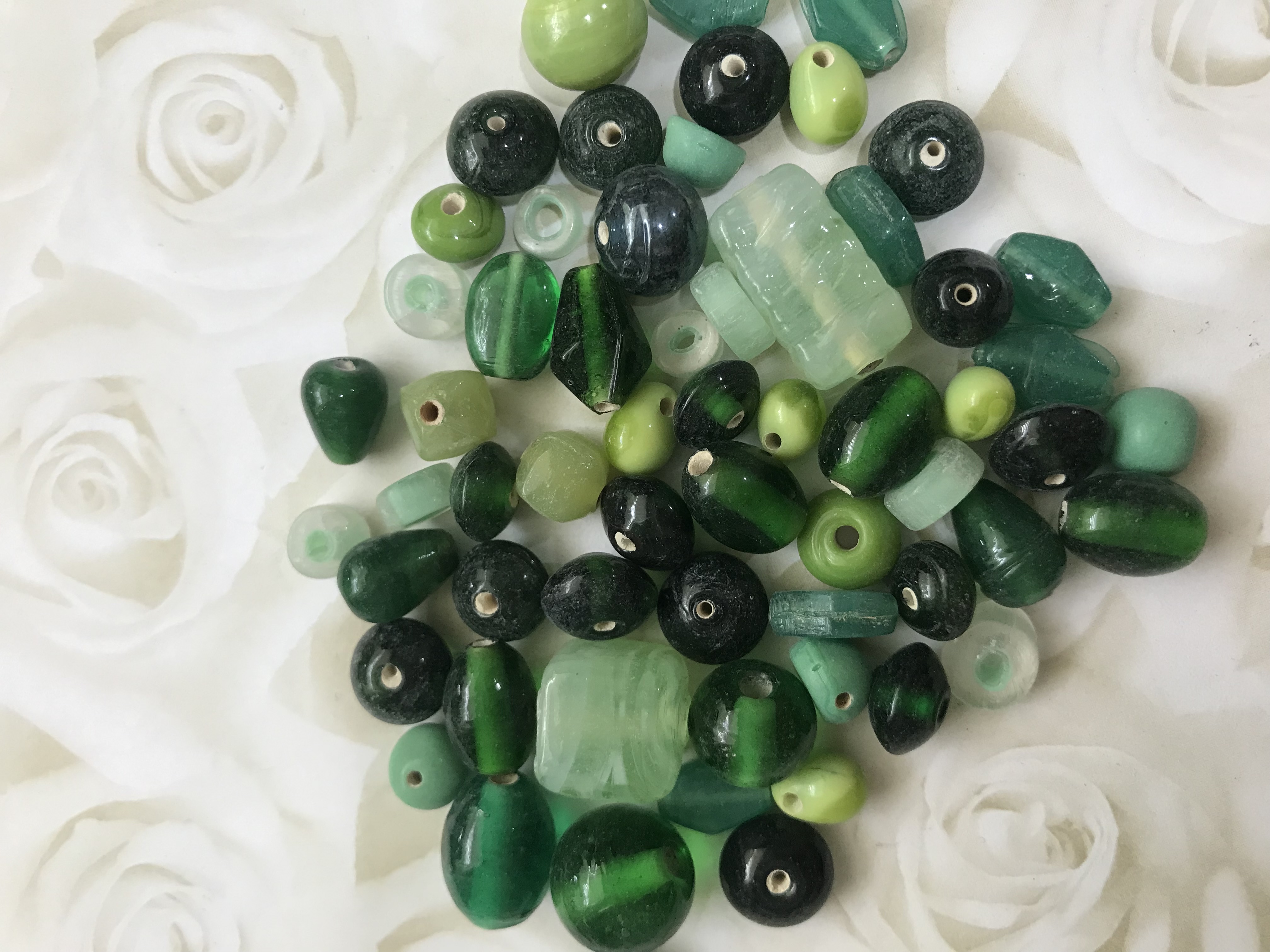 Green Indian Glass Mix