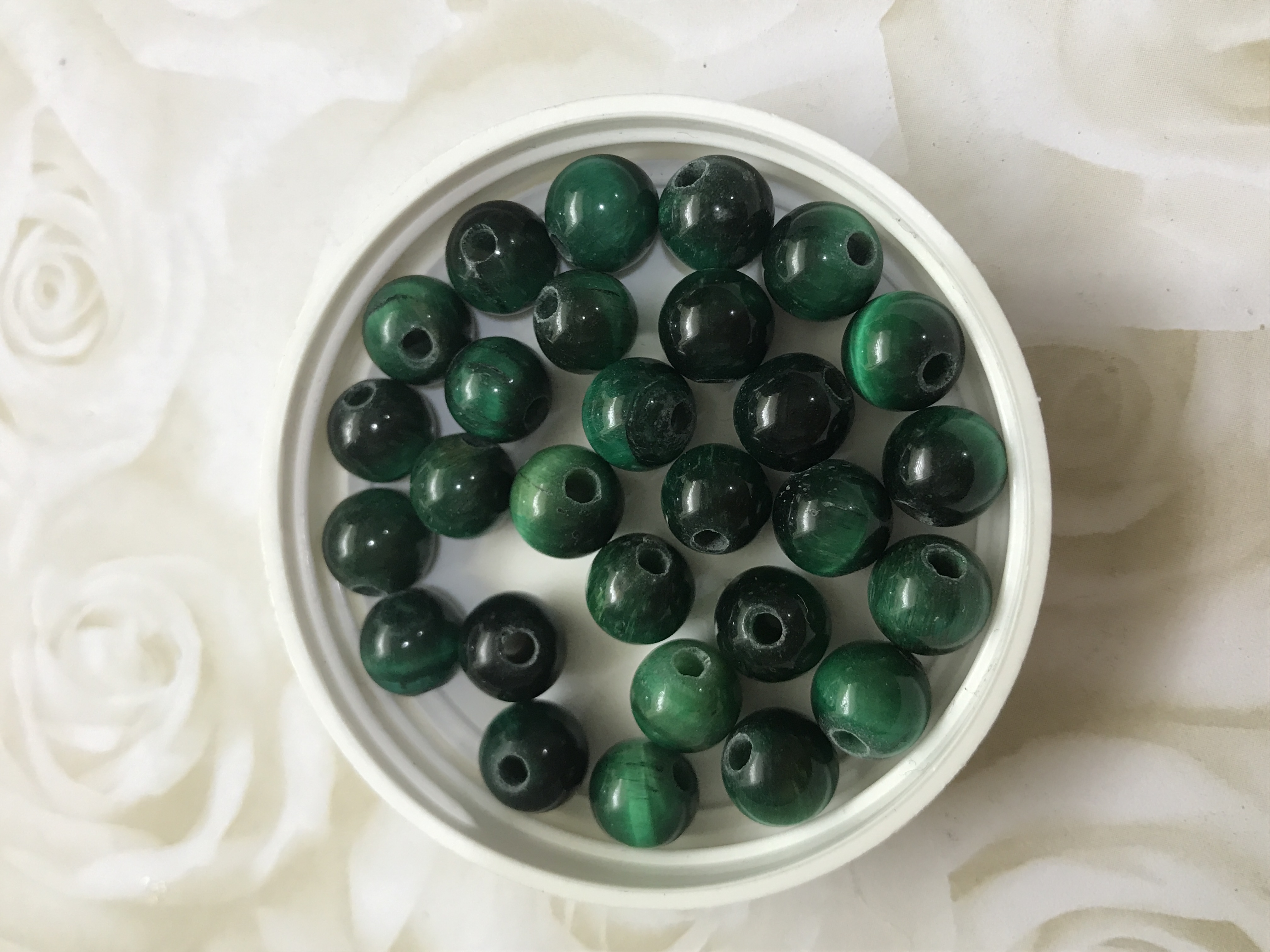 Green Tiger"s Eye 8mm Beads