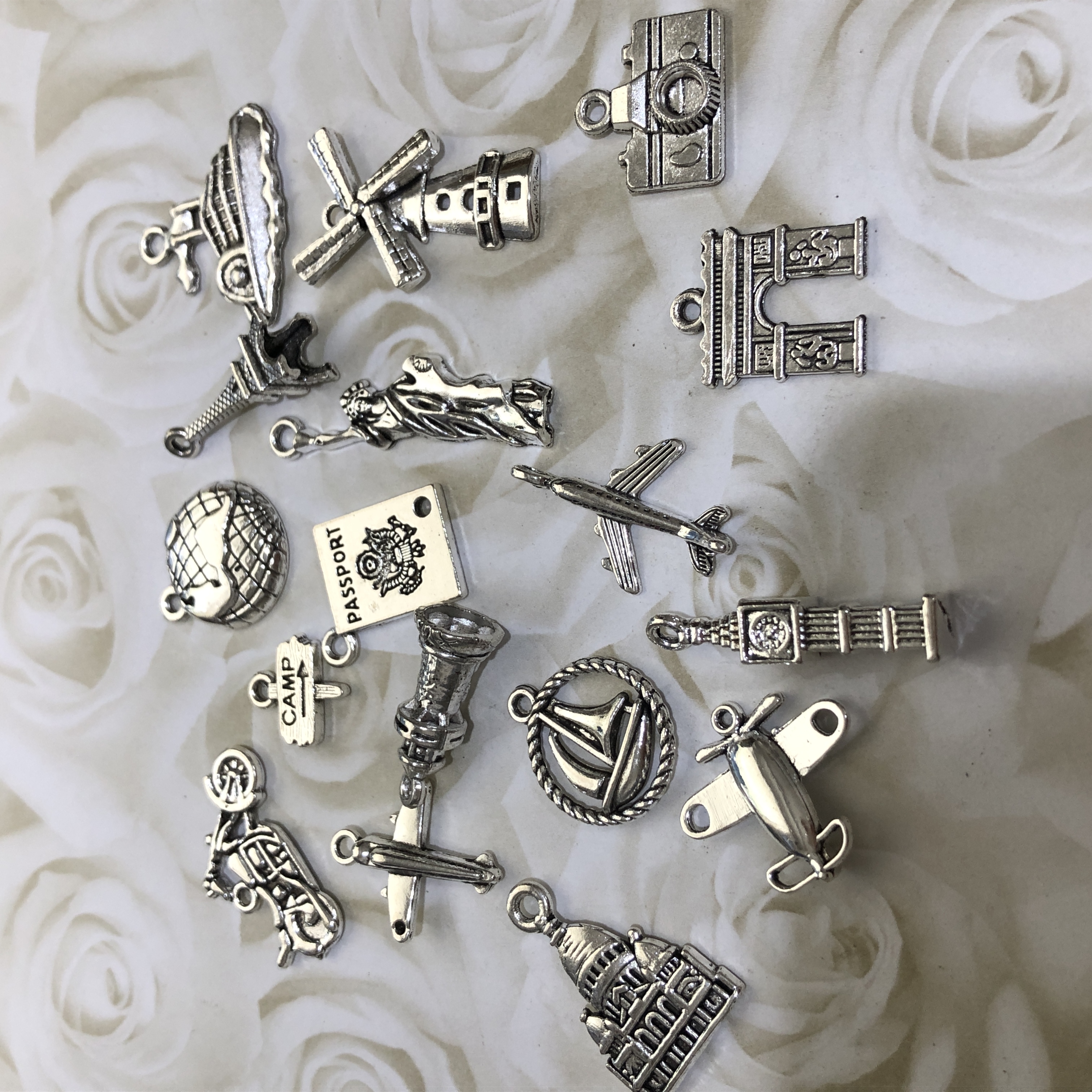 Tibetan Silver Travel Charm Mix