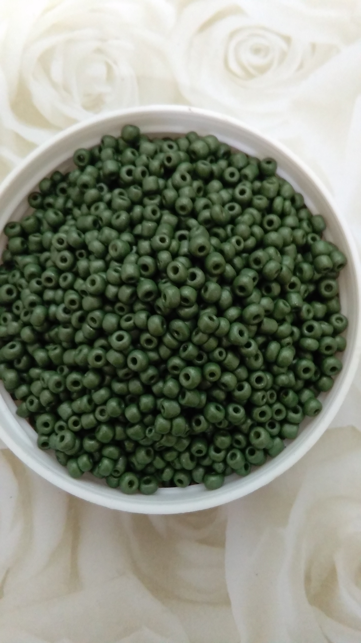 Khaki Green 8/0 Seed Beads