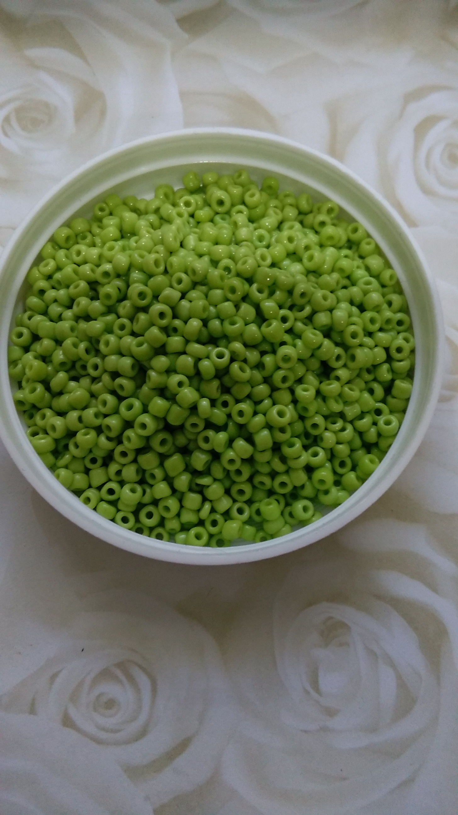 Lime Green Opaque 8/0 Seed Beads