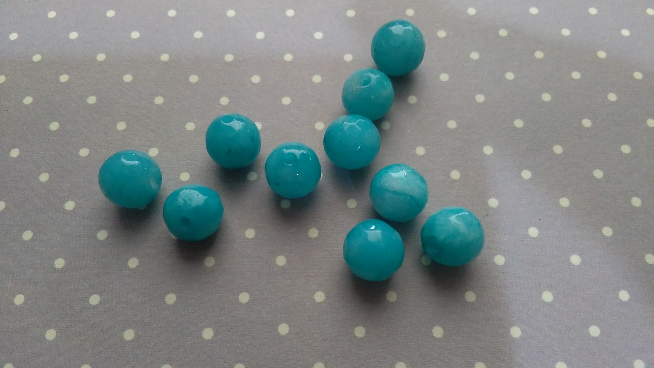 Natural Agate Turquoise Faceted 8mm Beads