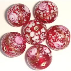Ruby Mosaic 12mm Beads